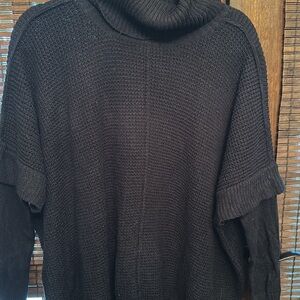 Alya Black Turtleneck Sweater